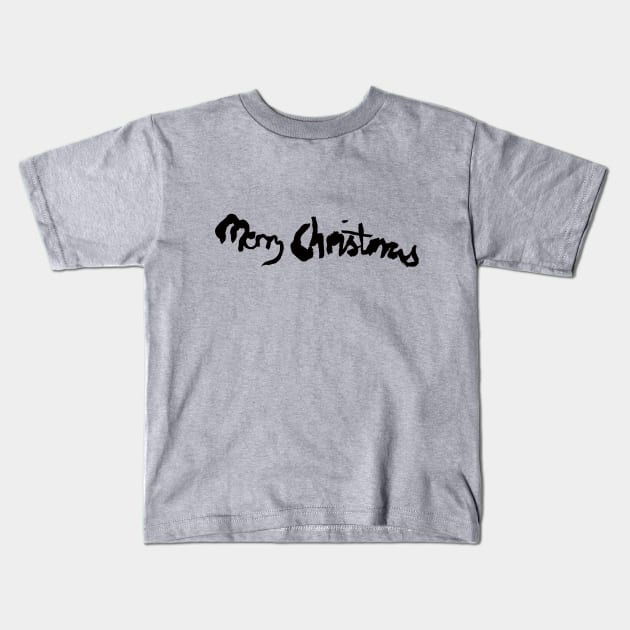 Font Logo-Nightmare Black Kids T-Shirt by Merry Christmas Shop